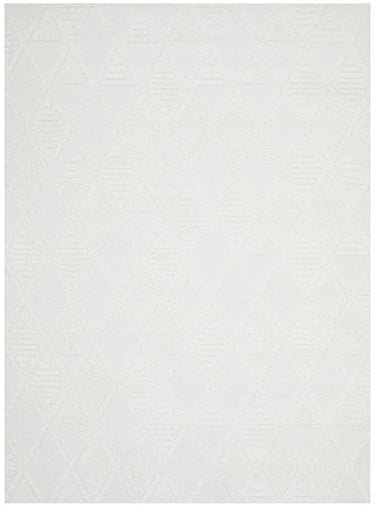 Mari Lisa White Diamond Pattern Rectangle Rug